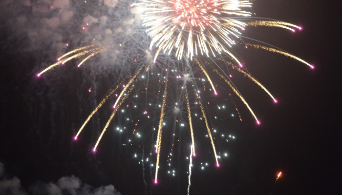Gulf front Fireworks on Panama City Beach, FL
